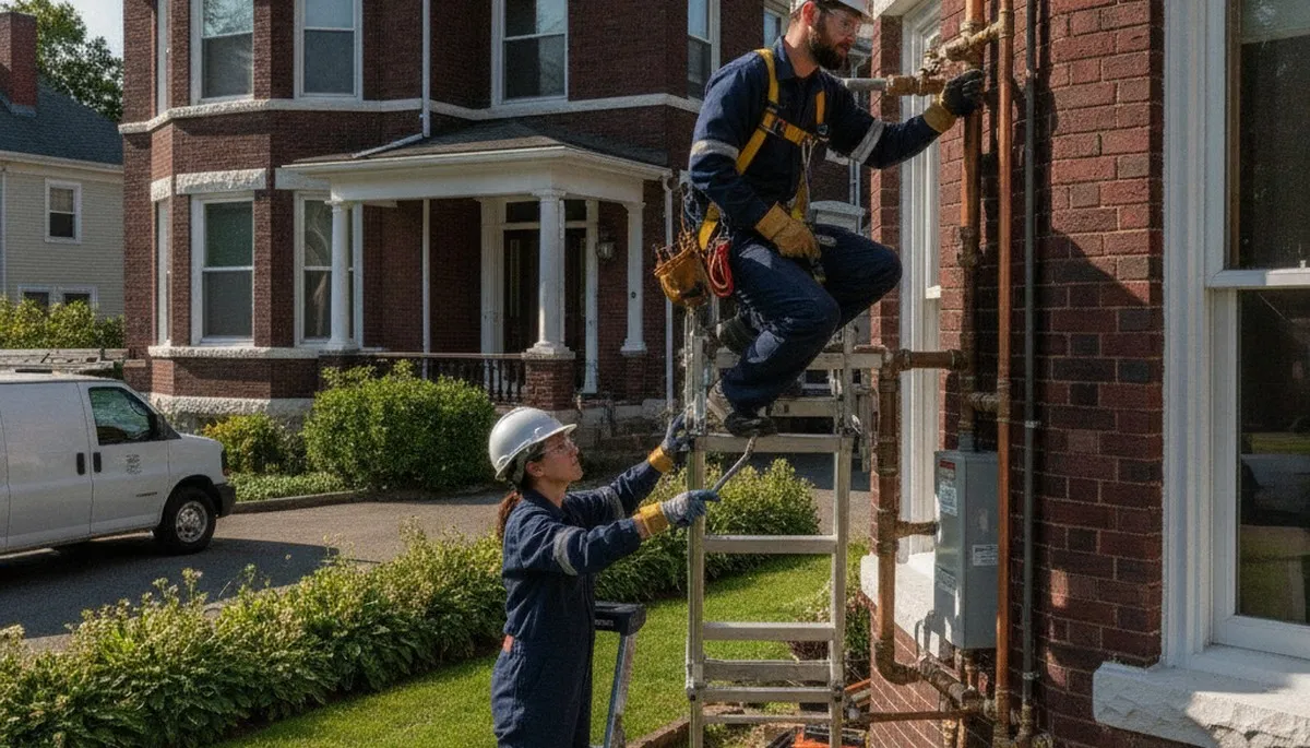 Lexington, MA plumber inspecting pipes for plumbing repair service