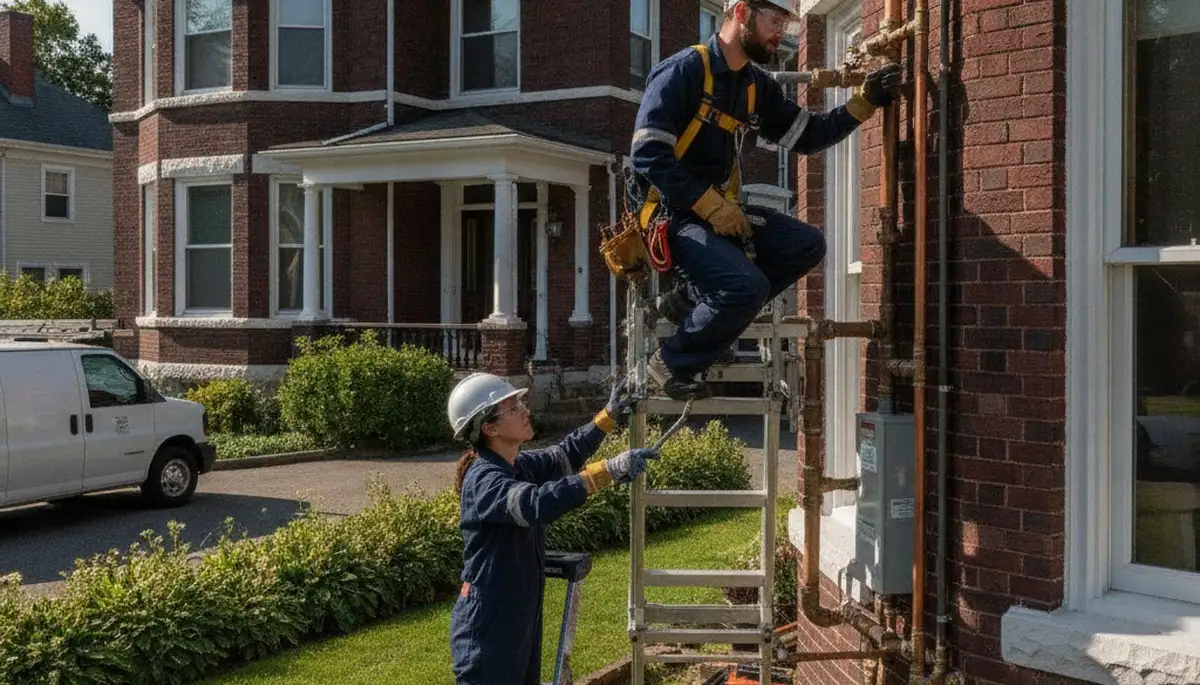 Lexington, MA plumber inspecting pipes for plumbing repair service