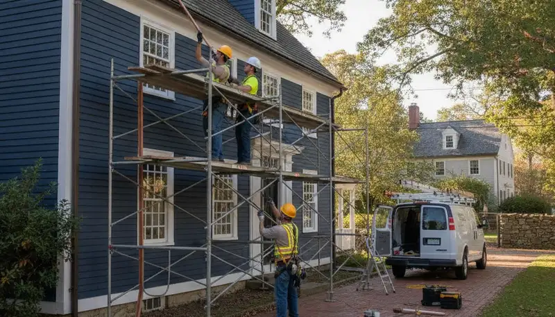 Plumber repairing a pipe in Lexington, MA for local plumbing service