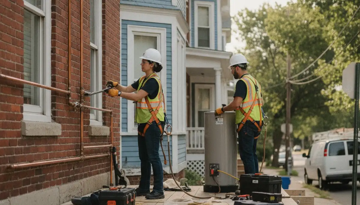 Plumber servicing a Lexington, MA home for expert plumbing repair and leak fixes