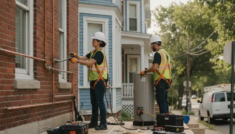 Plumber servicing a Lexington, MA home for expert plumbing repair and leak fixes