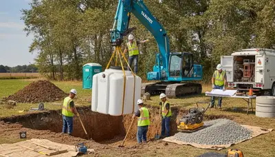 Septic tank installation for Lexington, MA homes by professional plumbers