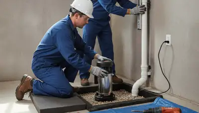 Sump pump installation in Lexington, MA for basement flood protection by On Call Plumbers