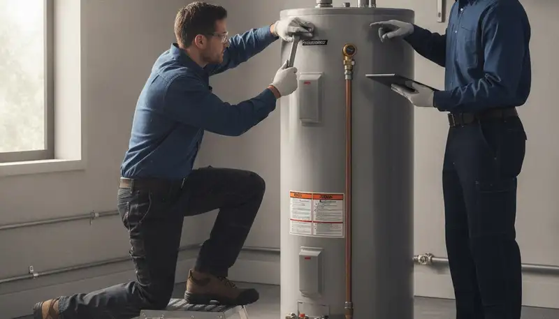 Lexington, MA plumber repairing a water heater for reliable home service